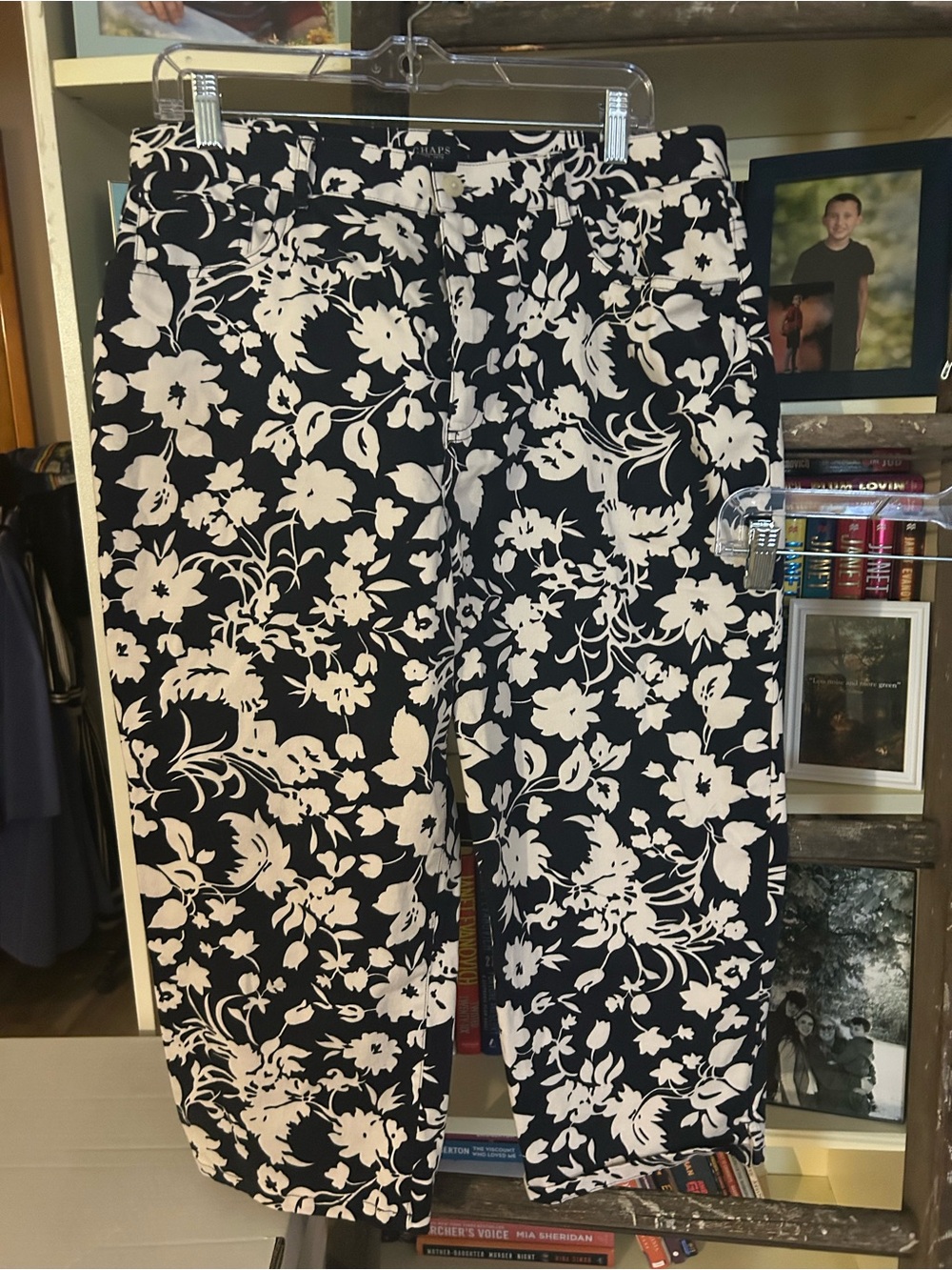 Chaps Black and White Floral Kids Shorts